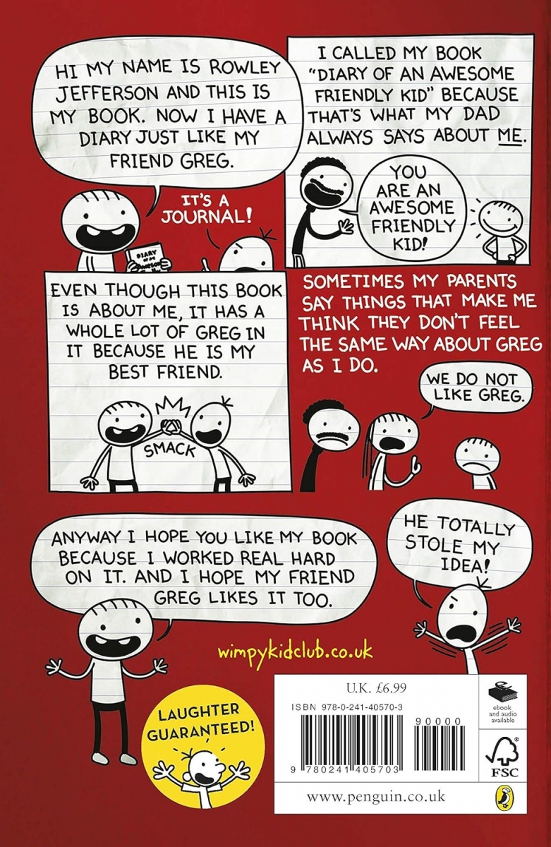 کتاب Diary of an Awesome Friendly Kid(Book 1) By Jeff Kinney