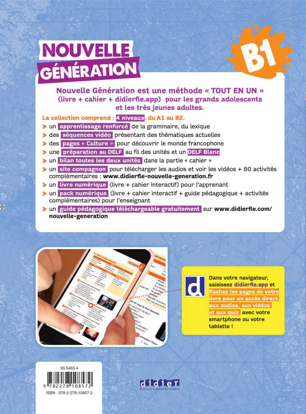 کتاب NOUVELLE GENERATION B1 + QR