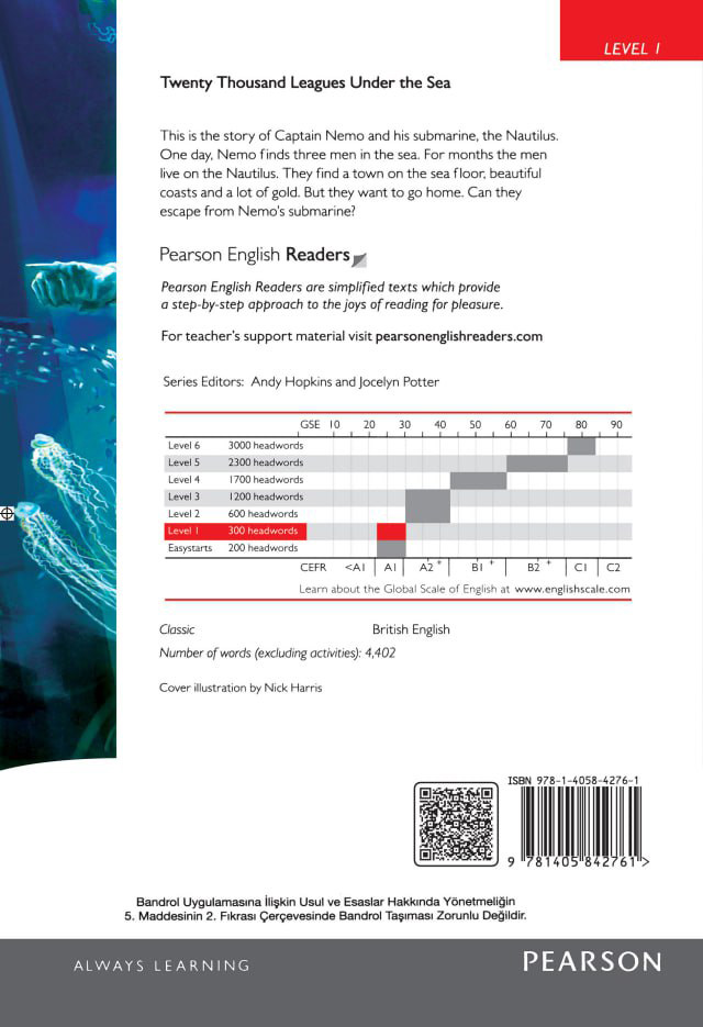 Pearson Twenty Thousand Leagues Under the Sea Level 1+QR