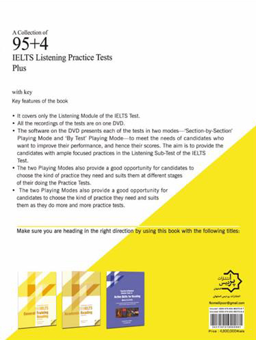 کتاب Ielts Listening Practice Tests A collection of 95+4 Revised +DVD