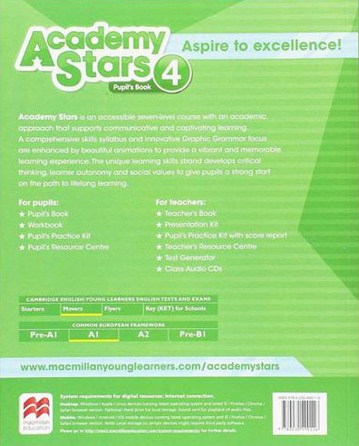 کتاب Academy Stars 4 Pupils Book+WB+CD