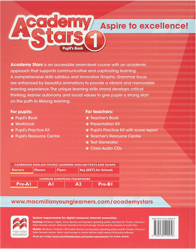 کتاب Academy Stars 1 Pupils Book+WB+CD