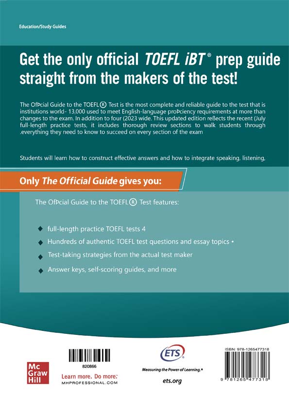 کتابThe Official Guide to the TOEFL iBT Test Seventh Edition