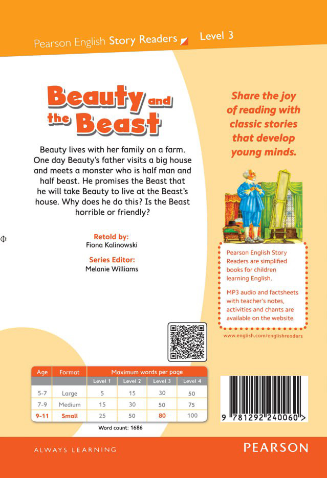 Pearson BEAUTY AND THE BEAST  Level 3+QR